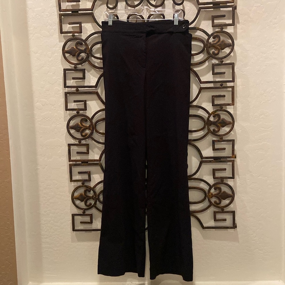 Lane Bryant 28 tall black dress pants flat front straight leg
